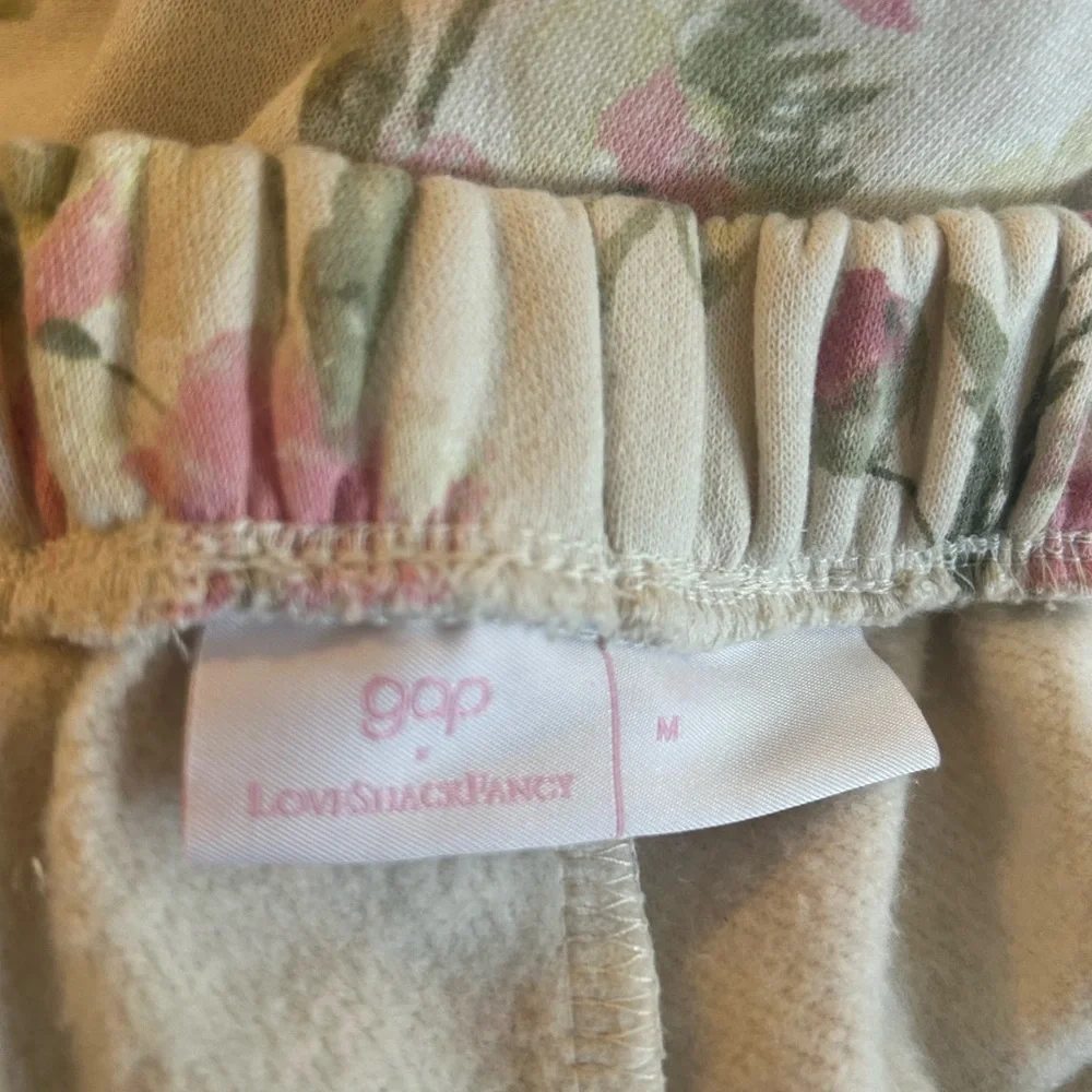 Gap × LoveShackFancy Kids Floral Logo Joggers Size M 8